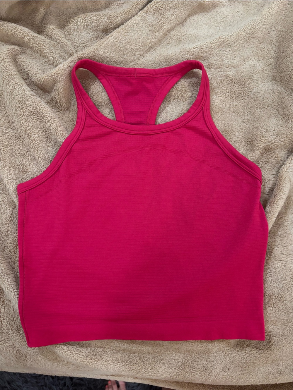 lululemon athletica Hot Pink Racerback Crop Top